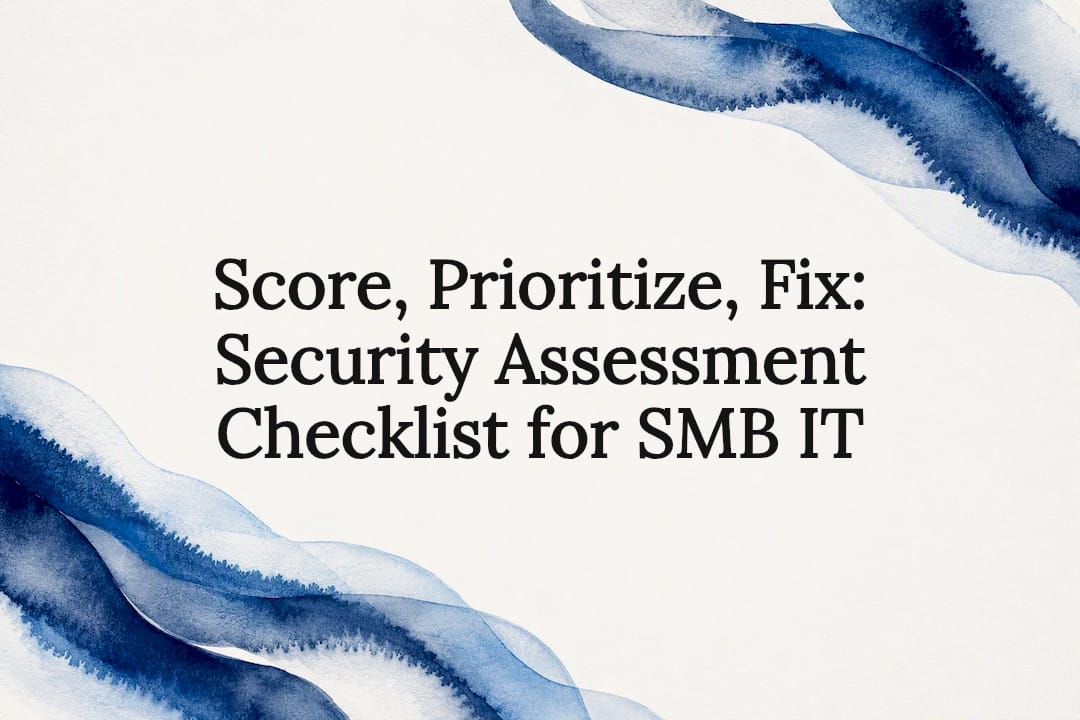 Score, Prioritize, Fix: Security Assessment Checklist for SMB IT